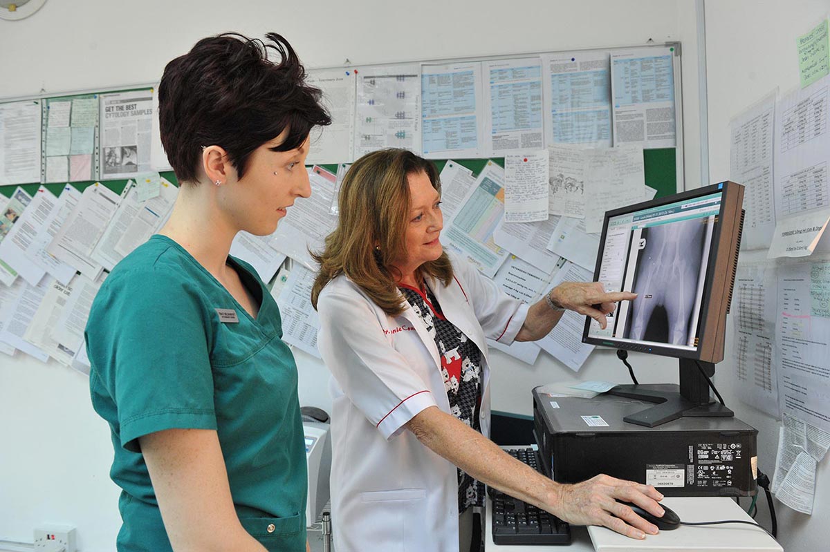 Dr-Nonie-and-Tracy-discussing-a-Radiology-case